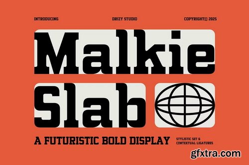 CreativeMarket - Malkie Slab – Futuristic Bold