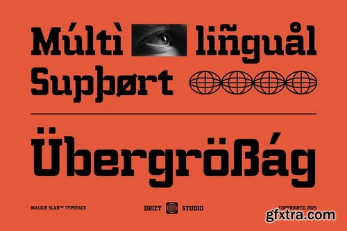 CreativeMarket - Malkie Slab – Futuristic Bold