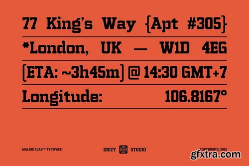 CreativeMarket - Malkie Slab – Futuristic Bold