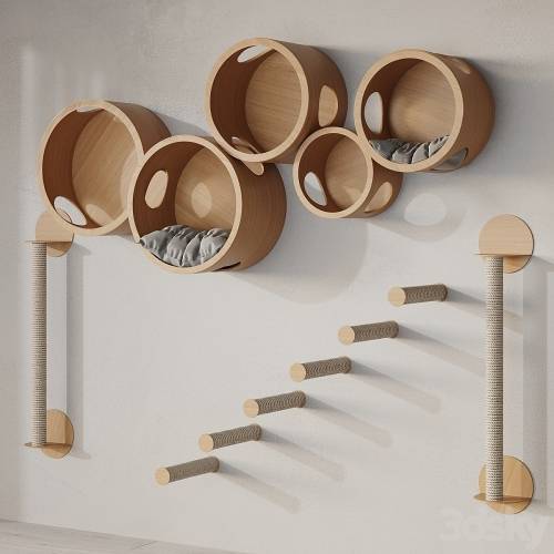 '3dsky Pro - Wooden Home for Cats 2 colors'