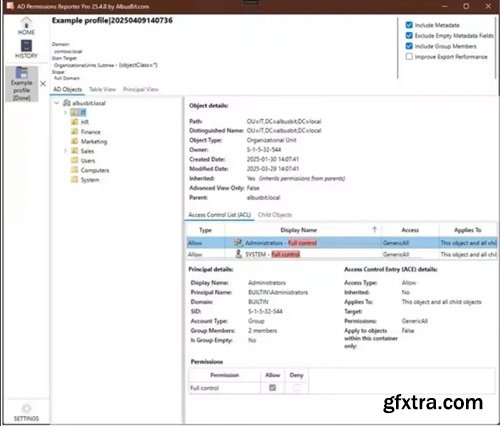 AlbusBit AD Permissions Reporter Pro 25.5.7.0