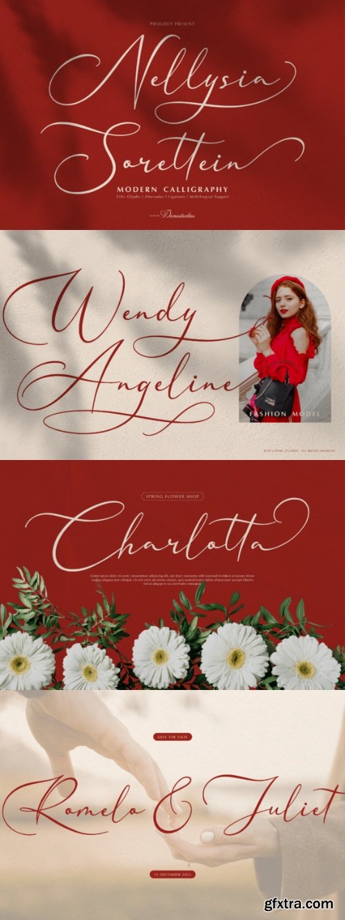 CreativeMarket - Nellysia Sorettein Calligraphy 291438488