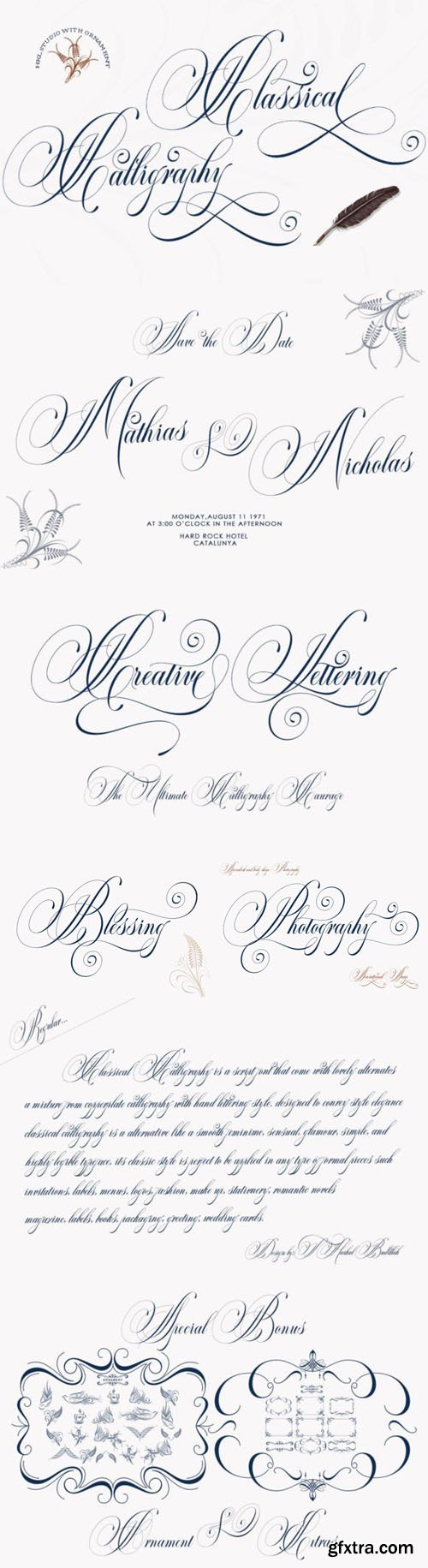 Classical Calligraphy - Vintage Calligraphy Script Font