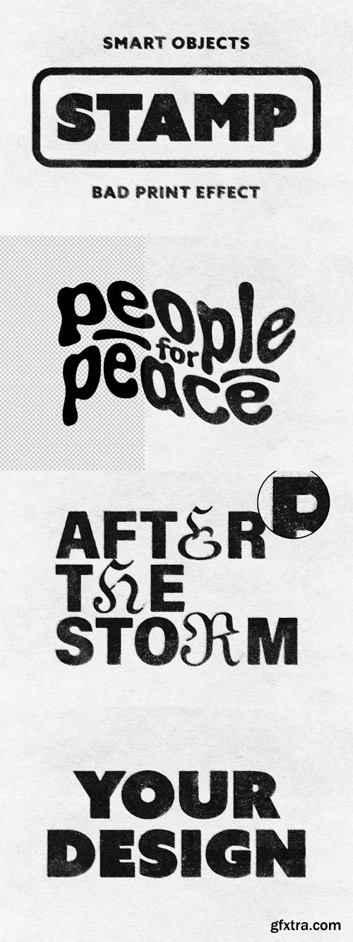 Stamp Bad Print Effect for Photoshop