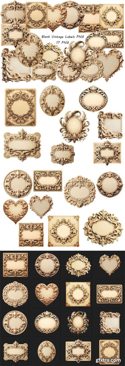 Blank Vintage Labels