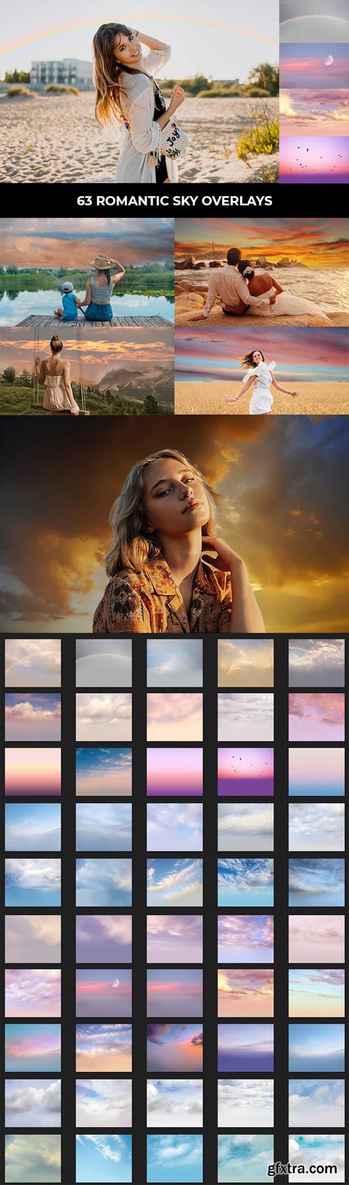 60+ Romantic Sky Overlays for Photoshop