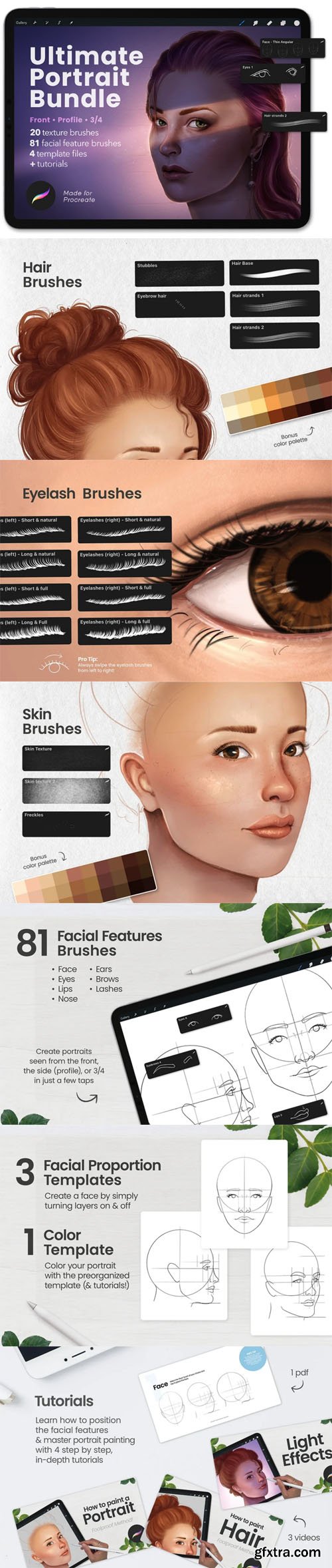 Ultimate Portrait Bundle - Soulful Faces Brushes & Swatches for Procreate