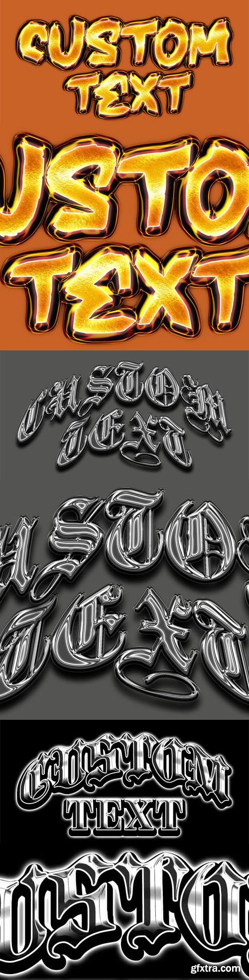 Editable Gold & Chrome Text Effects for Photoshop [2025]