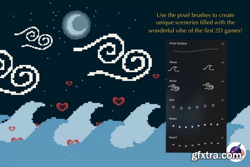 Brushgalaxy - Pixel Bundle Brush Set  For Procreate