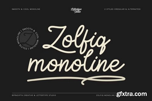 CreativeMarket - Zolfiq Monoline Smooth & Cool Script