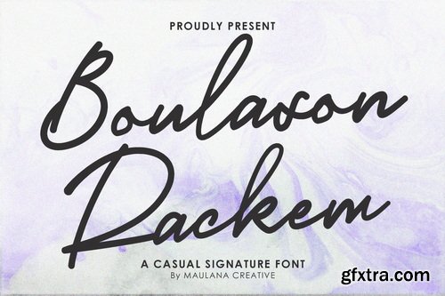 Boulason Rackem Casual Monoline Signature Font