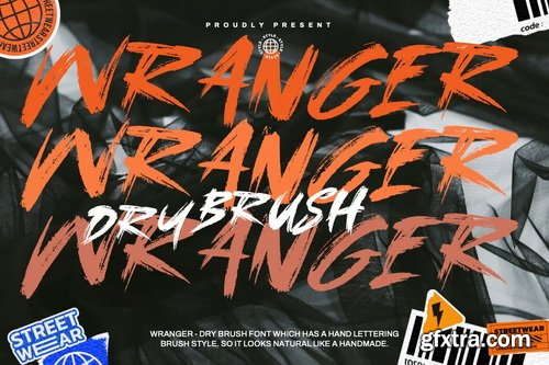 Wranger Dry Brush Font