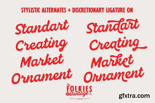 CreativeMarket - Folkies Vantage Vintage Font Duo