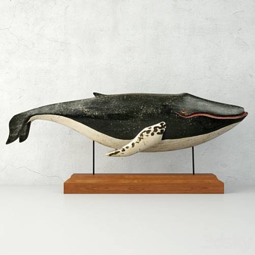 '3dsky Pro - Carved and Painted Wooden Humpback Whale' '3dsky Pro - Carved and Painted Wooden Humpback Whale'