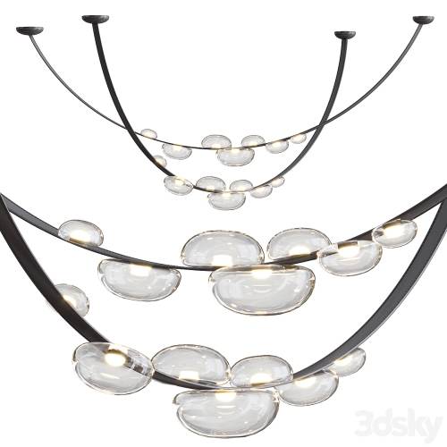 '3dsky Pro - DEW DROPS LED pendant by Bomma'