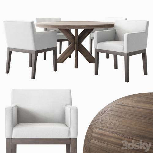 '3dsky Pro - RH Morgan Track 1960s French Dining Set'