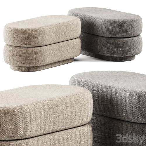 '3dsky Pro - Ferm Living Pouf Oval Faded'