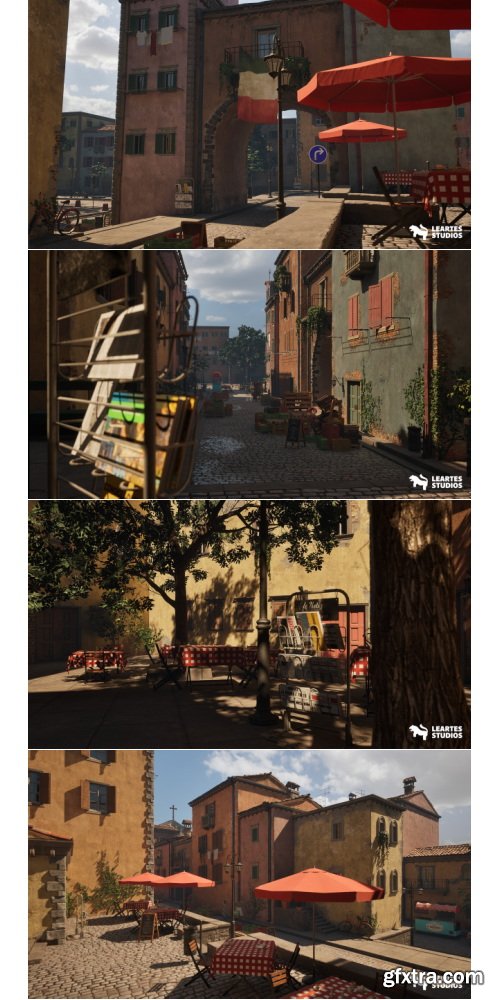 Fab - Italian Alley Environment ( Italian Alley House Building Italian House Alley )