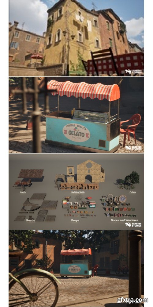 Fab - Italian Alley Environment ( Italian Alley House Building Italian House Alley )