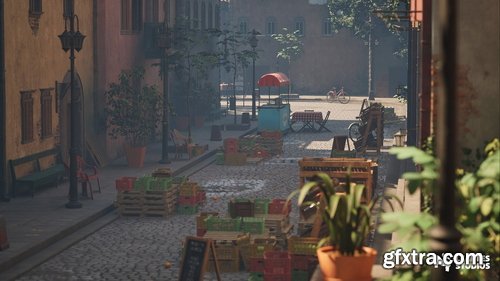 Fab - Italian Alley Environment ( Italian Alley House Building Italian House Alley )