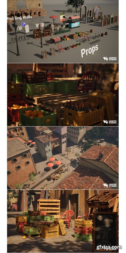 Fab - Italian Alley Environment ( Italian Alley House Building Italian House Alley )