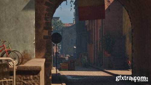 Fab - Italian Alley Environment ( Italian Alley House Building Italian House Alley )