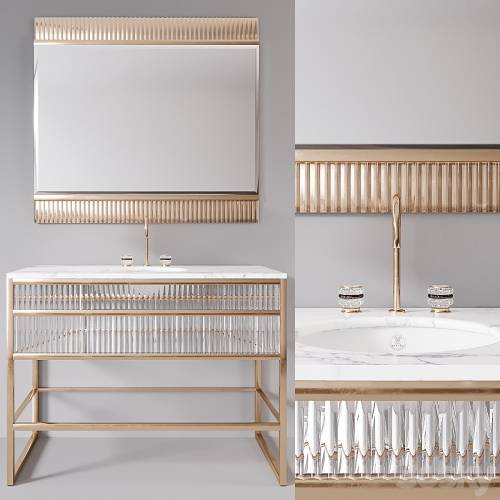 '3dsky Pro - Academy white marble Console by Oasis Group'