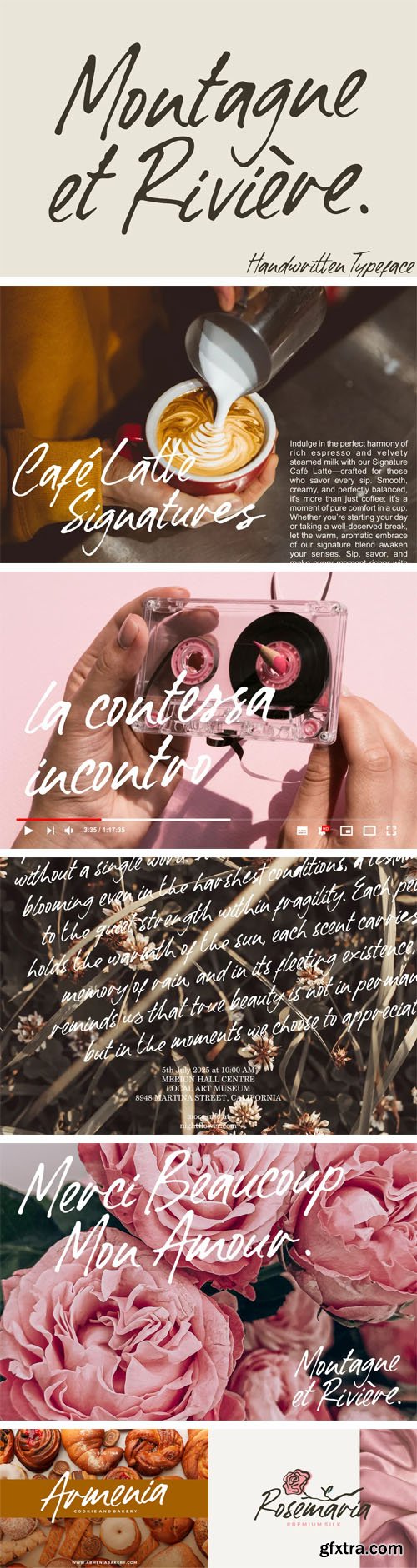 Montagne et Rivière - Elegant & Natural Handwritten Typeface