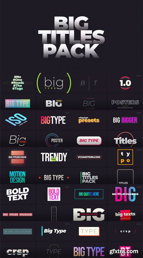 Big Titles Pack - After Effects Project