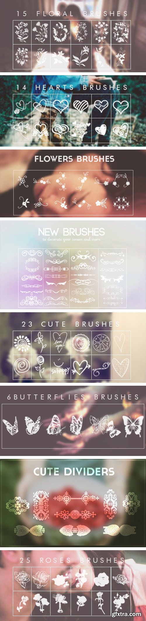 160+ Romantic Brushes Pack for Photoshop