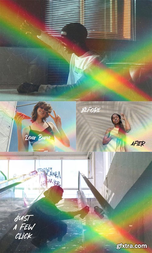 Lens Burn Retro Photo Effect for photoshop