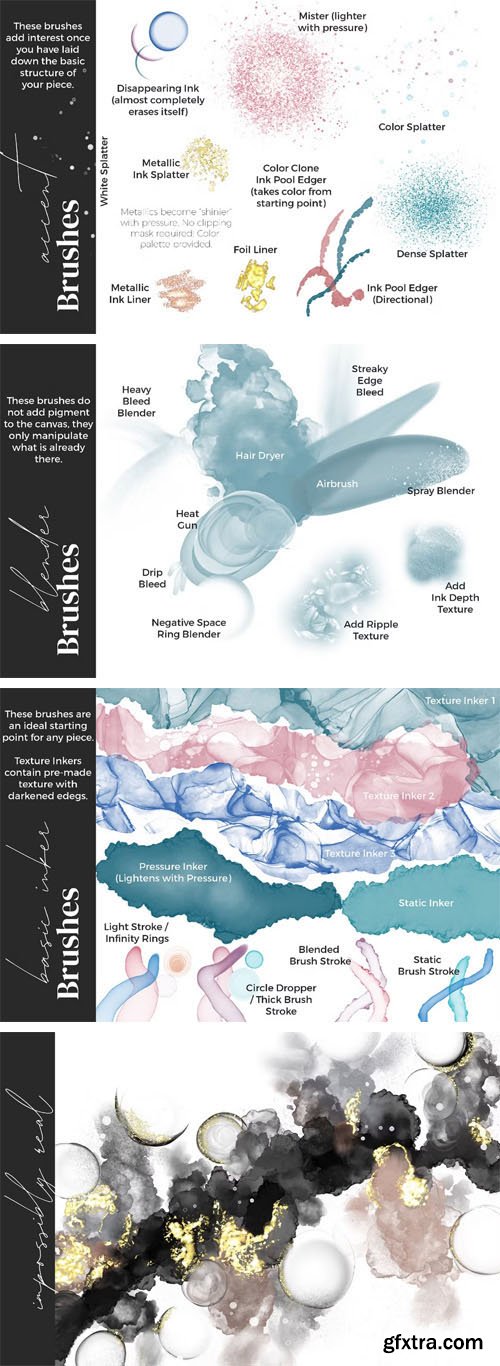 Amazing Alcohol Ink Brushes & Color Palettes for Procreate