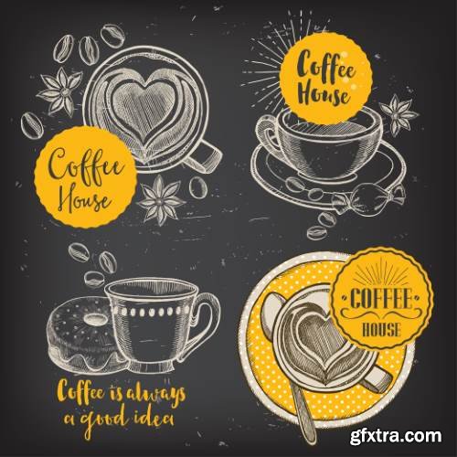 Restaurant Cafe Vintage Style Menu Templates 30xEPS