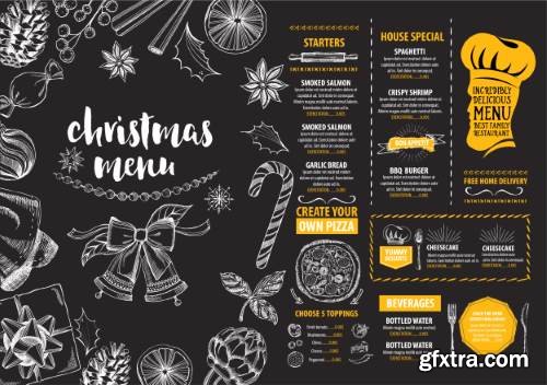 Restaurant Cafe Vintage Style Menu Templates 30xEPS