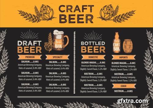 Restaurant Cafe Vintage Style Menu Templates 30xEPS