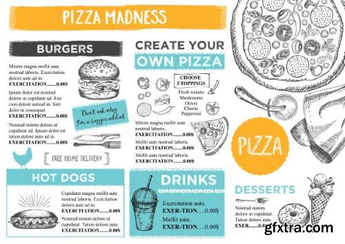 Restaurant Cafe Vintage Style Menu Templates 30xEPS