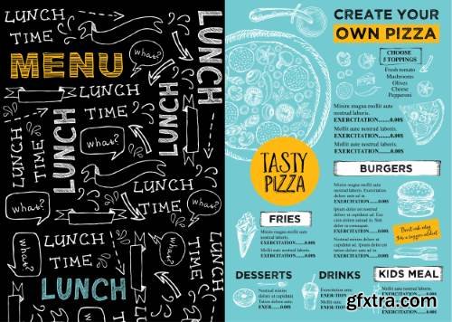 Restaurant Cafe Vintage Style Menu Templates 30xEPS