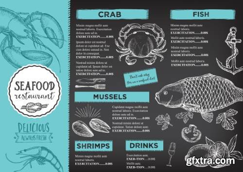 Restaurant Cafe Vintage Style Menu Templates 30xEPS