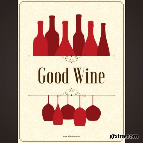 Wine Brochure Templates for Wine Shop, Restaurant and Bar #2