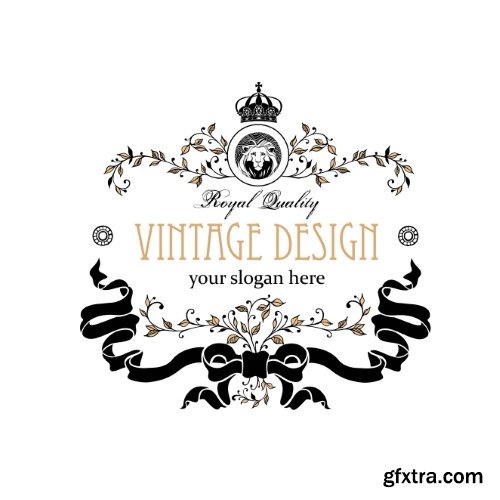 Vintage Restaurant Menu Design Elements, Animal Heads 16xEPS Vintage Restaurant Menu Design Elements, Animal Heads 16xEPS