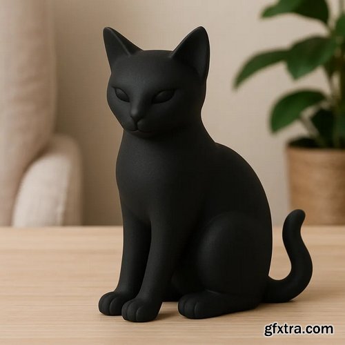 Cat Modern - 3DPrint File Cat Modern - 3DPrint File