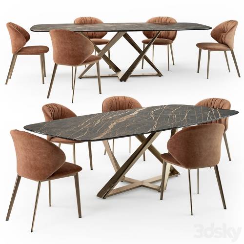 '3dsky Pro - Bontempi Millennium table Drop chair'