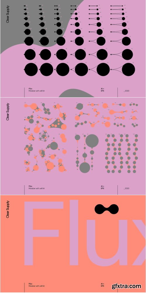CreativeMarket - Flüx - Vector Elements and Compositions
