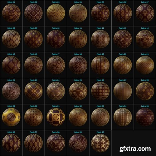 Artstation - 40 Tileable Lace fabric Pattern Royal - VOL 01