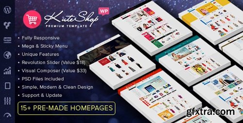 Themeforest - KuteShop - Fashion, Electronics & Marketplace Elementor WooCommerce Theme (RTL Supported) 13012521 v4.2.3