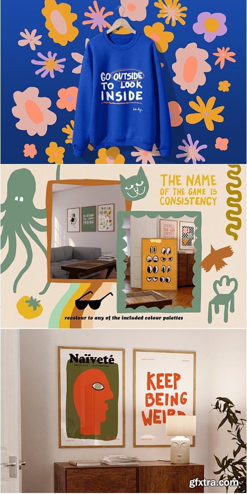 Studio2am - Naive Art Clipart + Posters