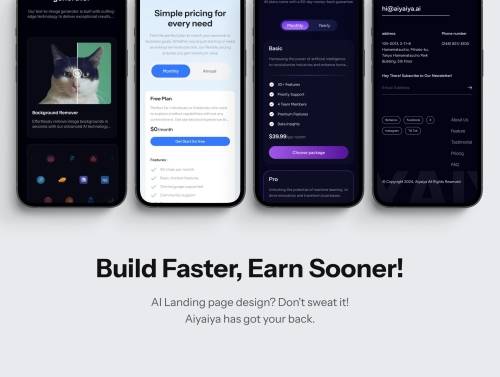 'Aiyaiya - AI SaaS Landing Page'