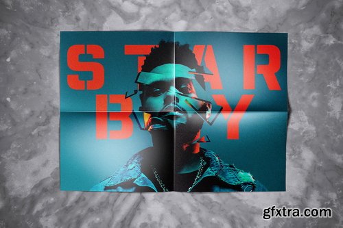 CreativeMarket - Black Brilliant Paper Mockup - PSD