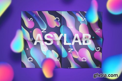 CreativeMarket - Black Brilliant Paper Mockup - PSD