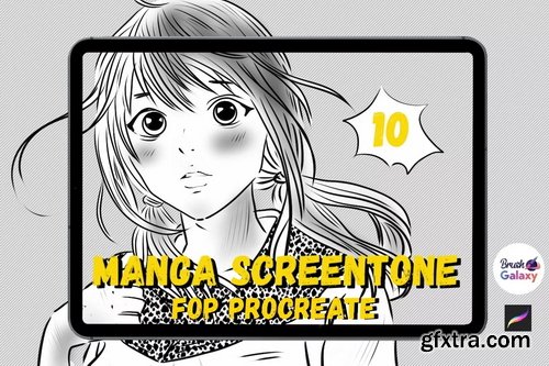 Brushgalaxy - Manga Screentone Brush Set For Procreate